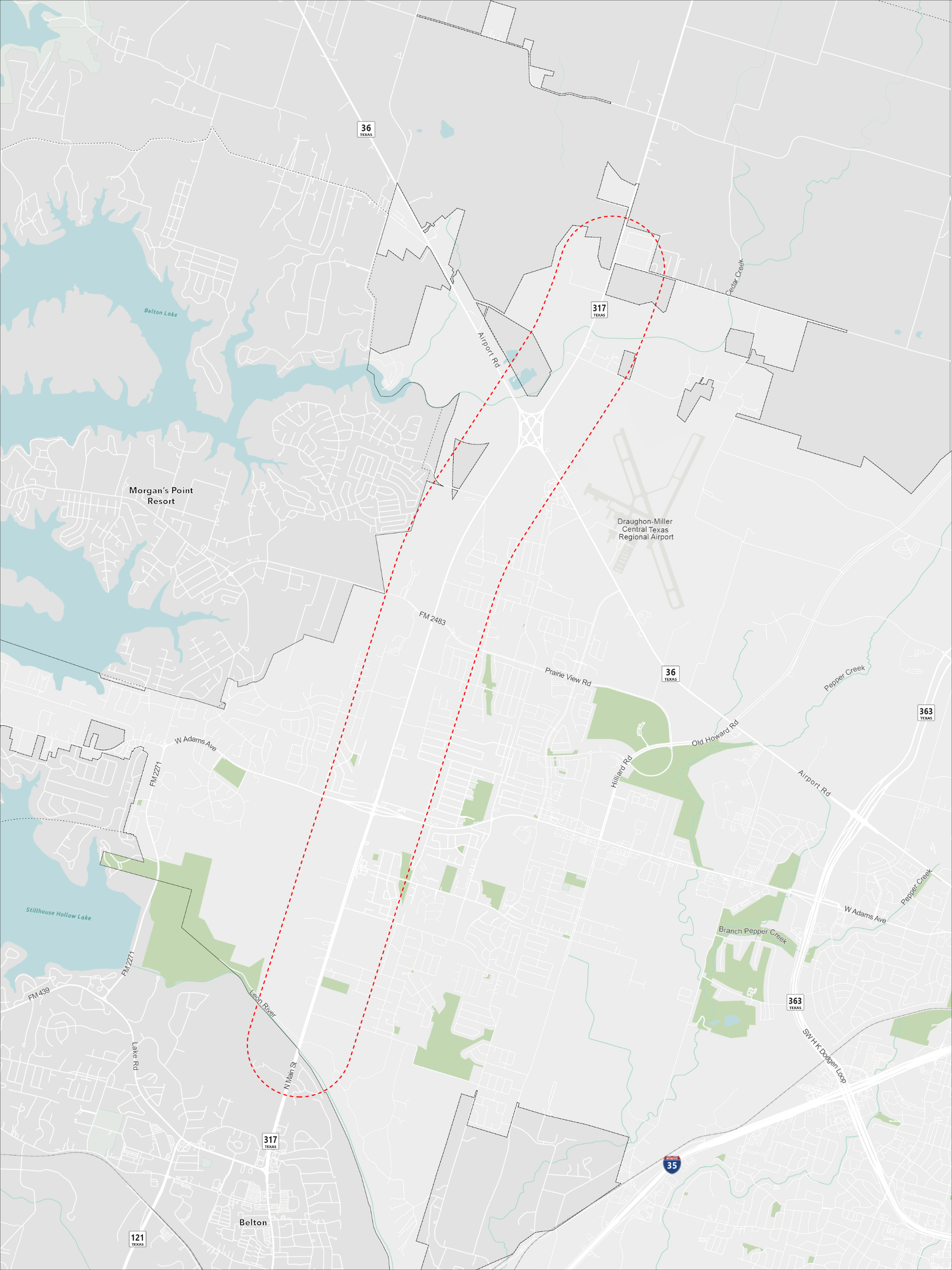 SH 317 Corridor Master Plan Area Map